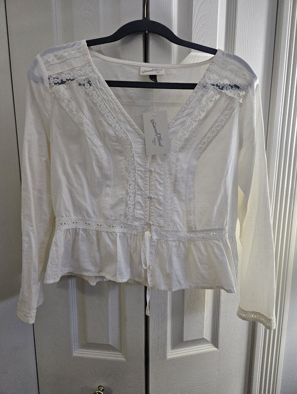 NWT Target Universal Thread Embroidered Cotton Blouse Size M